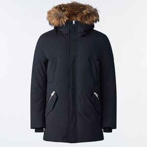 EDWARD 2-in-1 down parka with hooded bib and natural fur